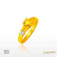 吉富珠寶銀樓-真愛密碼新款黃金戒指【抱抱喵喵-黃金戒指】→※下標前請先詢問當日價格※