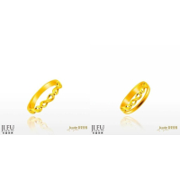 吉富珠寶銀樓-真愛密碼新款【無限的愛 - (單排、雙排)黃金戒指】→※下標前請先詢問當日價格※