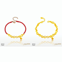 吉富珠寶銀樓-真愛密碼新款【無限愛鍊 - 編織金手鍊、黃金手鍊】→※下標前請先詢問當日價格※