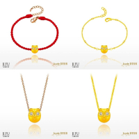 吉富珠寶銀樓-真愛密碼新款【守護愛情貓頭鷹-編織金手鍊、黃金手鍊、玫瑰鋼項鍊、黃金項鍊】→※下標前請先詢問當日價格※