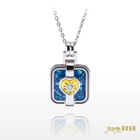 吉富珠寶銀樓-真愛密碼新款金鋼配項鍊【聽見愛-女 / 金鋼配墜子＋白鋼項鍊】另有男款對鍊→●下標前請先詢問當日優惠價格●