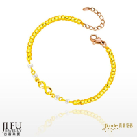 吉富珠寶銀樓-真愛密碼新款【無限愛戀 - 琉璃金手鍊．黃】→※下標前請先詢問當日價格※