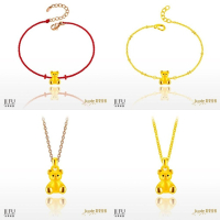 吉富珠寶銀樓-真愛密碼新款【熊愛你(迷你) - 編織金手鍊、黃金手鍊、玫瑰鋼項鍊、黃金項鍊】→※下標前請先詢問當日價格