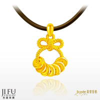 吉富珠寶銀樓-真愛密碼新款【連環賺 - 黃金墜子】→※下標前請先詢問當日價格※