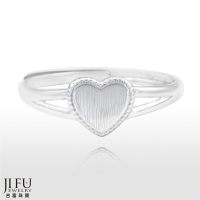 吉富珠寶銀樓-白金PT950 雷射拉絲愛心戒【編號：amw07】→※下標前請先詢問當日優惠價格※