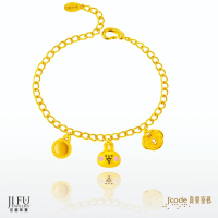 吉富珠寶銀樓-真愛密碼新款【卡娜赫拉的小動物 平安鐘鼓鎖粉紅兔兔 - 黃金手鍊】→※下標前請先詢問當日價格※