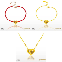 吉富珠寶銀樓-真愛密碼新款【愛的鈕扣 - 黃金項鍊、黃金手鍊、編織金手鍊】→※下標前請先詢問當日優惠價格※