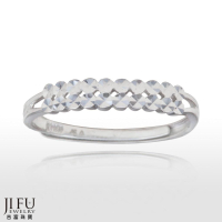 吉富珠寶銀樓-白金PT950 雙排閃亮刻面戒【編號：amw10】→※下標前請先詢問當日優惠價格※