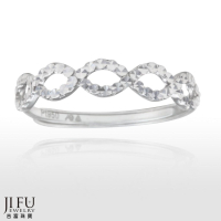 吉富珠寶銀樓-白金PT950 曲線線條刻面戒【編號：amw09】→※下標前請先詢問當日優惠價格※