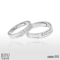 吉富珠寶銀樓-時尚PT950白金CNC雕刻男女對戒【編號：amwc04】→※下標前請先詢問當日優惠價格※