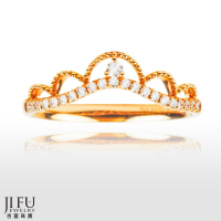 吉富珠寶銀樓-時尚皇冠鑽石線戒【003824】→※因金價每日浮動，下標前請先詢問當日優惠價格※