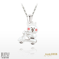 真愛密碼新款【卡娜赫拉的小動物 兜風粉紅兔兔 - 純銀墜子 + 白鋼項鍊】→※下標前請先詢問當日價格※