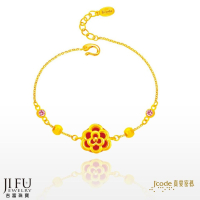 吉富珠寶銀樓-真愛密碼新款【美麗如花 - 紅瑪瑙金手鍊】→※下標前請先詢問當日價格※