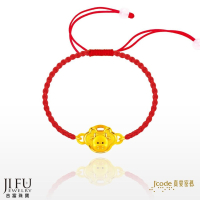 吉富珠寶銀樓-真愛密碼新款【平安鎖小牛 - 編織金手鍊】→※下標前請先詢問當日優惠價格※