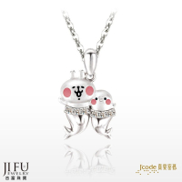 真愛密碼x卡娜赫拉的小動物【星座 雙魚座 P助和粉紅兔兔-純銀墜子+白鋼項鍊】→※下標前請先詢問當日價格※