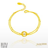 吉富珠寶銀樓-真愛密碼新款【深情環抱 - 黃金手鍊】→※下標前請先詢問當日價格※