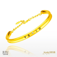 吉富珠寶銀樓-真愛密碼【我愛你一生 - 黃金手環 / 手鐲】→※下標前請先詢問當日優惠價格※