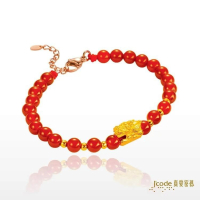 吉富珠寶銀樓-真愛密碼🀄️👉永保安康👈🀄️【招財貔貅(單隻硬金)-女紅瑪瑙手鍊】→●下標前請先詢問當日優惠價格●