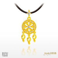 吉富珠寶銀樓-真愛密碼新款【捕夢網（花型）- 黃金墜子】→※下標前請先詢問當日價格※