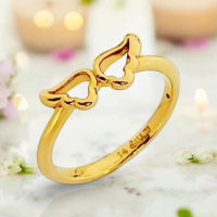 優雅簡約14K黃金蝴蝶結戒指——完美展現女性柔美氣質與時尚品味的經典珠寶選擇