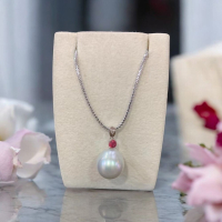 天然珍珠紅寶石項鍊 - 優雅璀璨的高貴氣質代表