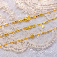 黃金串珠手鍊套組 - 時尚與吉祥的完美結合，展現獨特魅力與財運祝福