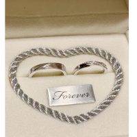 編號7000001鉑金情侶對戒1組-地老天荒：象徵永恆愛情的浪漫承諾