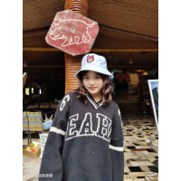 可愛紅貓頭鷹漁夫帽