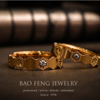 夢幻黃金鏡面金對戒，愛情的璀璨見證