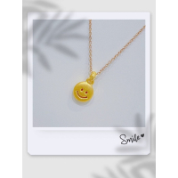 黃金笑臉吊墜項鍊 - 簡約可愛設計，帶來正能量與幸福感的完美飾品