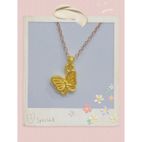 黃金蝴蝶墜鍊 - 優雅設計與精緻工藝的完美融合，為您帶來自由與時尚的魅力