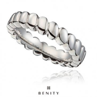 BENITY 鍊條設計純銀戒指 - 獨特時尚個性，925純銀打造，完美展現您的風格