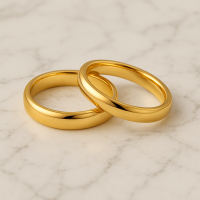 經典純金戒指：象徵愛與永恆的璀璨承諾