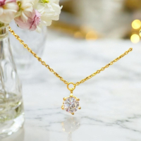 璀璨18K金鑽石項鍊：夜空下的奢華閃耀，優雅魅力盡顯