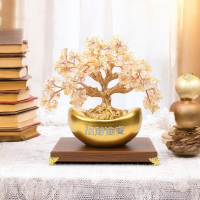 招財進寶水晶樹擺飾 - 讓您的居家與辦公空間充滿財運與好運的完美選擇
