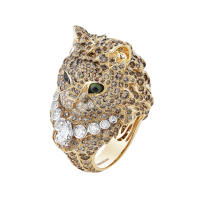 限量搶購！Cartier Panthère de Cartier 黃金鑽石豹頭戒指，奢華典雅的珍品，展現獨特個性與風采！