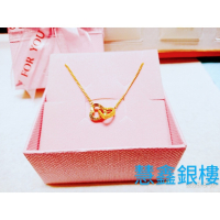 黃金雙心項鍊 - 情人節禮物與紀念日禮物的完美選擇，展現時尚品味的雙心飾品