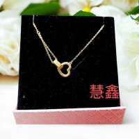 高品質黃金愛心項鍊 - 優雅愛心飾品，完美情侶禮物與生日禮物