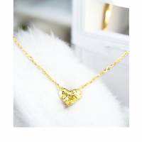 高品質黃金心形項鍊 - 浪漫優雅的完美選擇