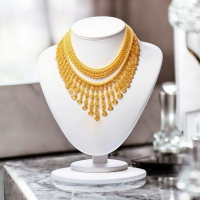 奢華純金多層次頸鍊 - 頂級優質典藏配飾