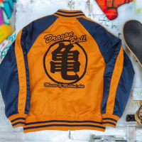 龍珠龜字刺繡棒球外套 - 展現動漫魅力與武道精神的時尚選擇