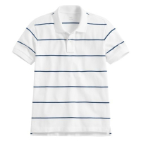 男士條紋短袖Polo衫 - 純棉透氣上衣，夏季休閒男裝的經典選擇